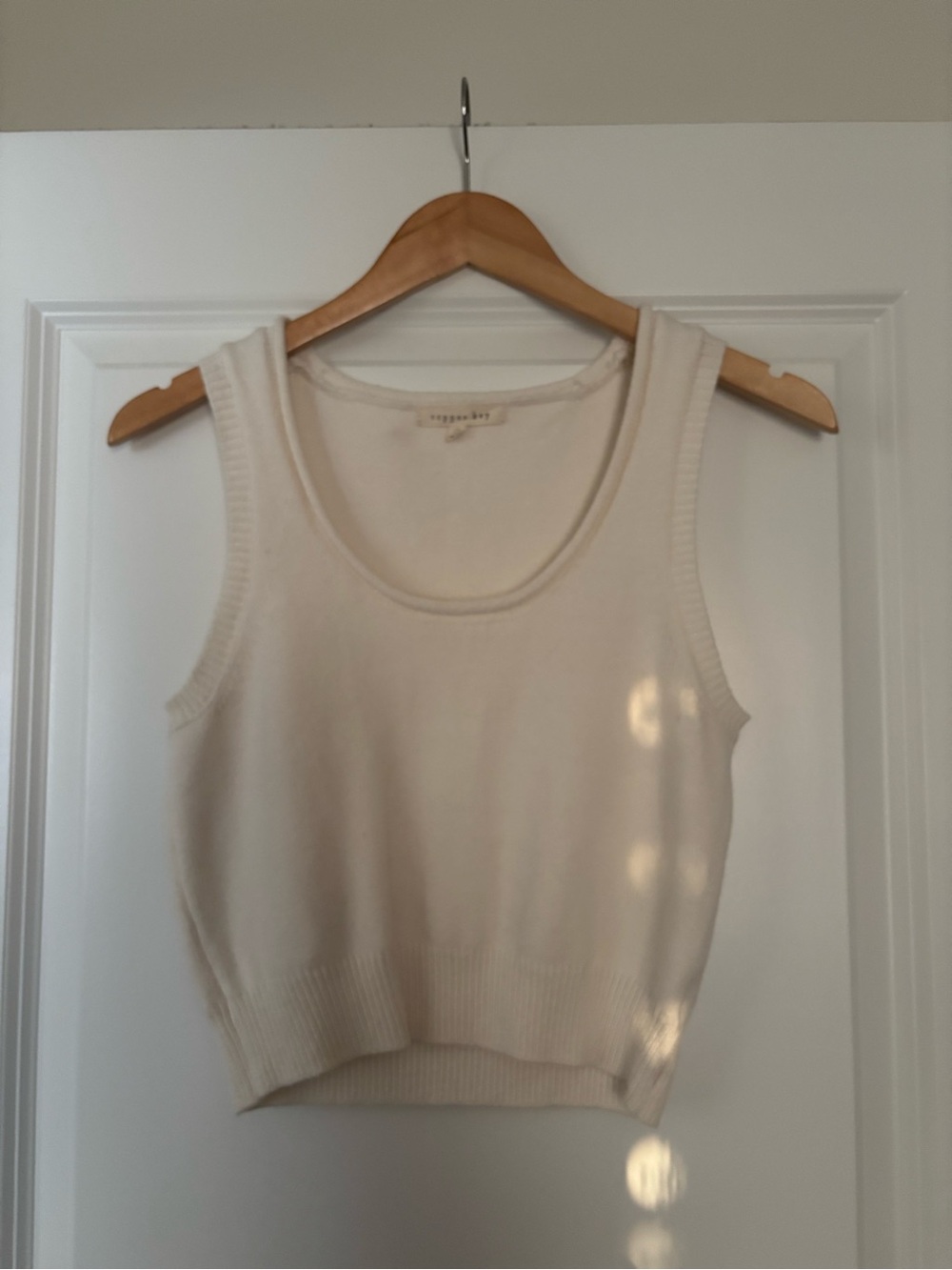 Copper Key Brand, Cream Knit Cropped Tank